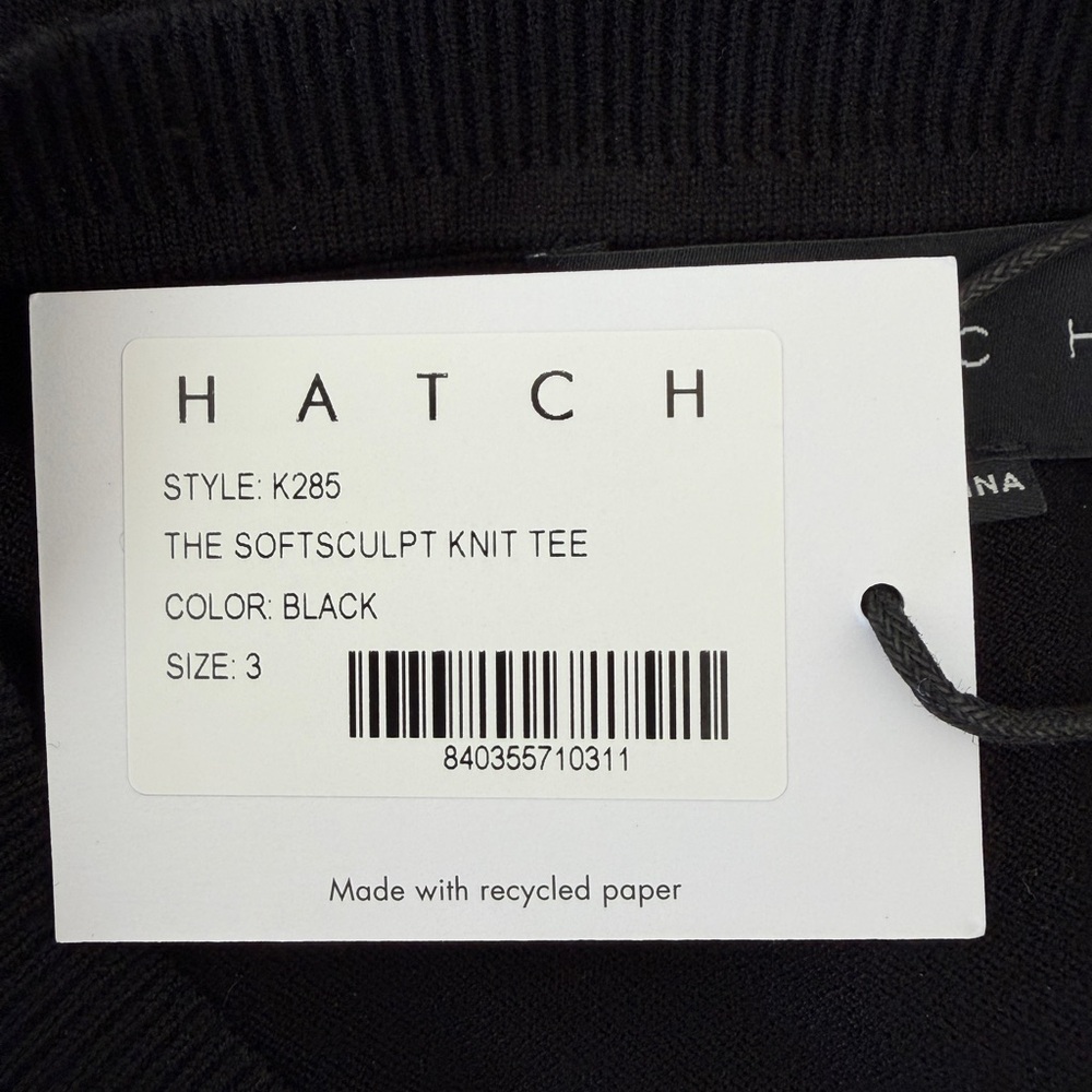 NWT Hatch Maternity The Softsculpt Knit Tee, Black, SIZE: 3 - Picture 15 of 15